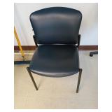 8 Blue Stacking Office Chairs