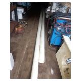 Two Sections of White PVC Pipe