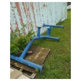 Industrial Steel Blue Pipe Assembly With Flanges