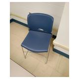 11 Blue Stackable Chairs
