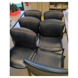 6 Blue Office Side Chairs