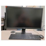 BenQ GL2480-B Monitor with Keyboard and Mouse