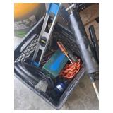 Tool Lot With Grease Gun, Chain, and more
