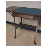 Folding Metal Utility Table on Casters