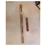 Stanley 42-347 and Vintage Wood Spirit Levels