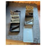 Two Partial Drill Bit Sets in Metal Cases