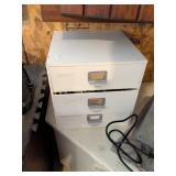 White Drawer Cabinet with Contents