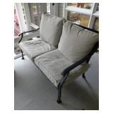 Outdoor Metal Loveseat with Cushions