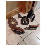 Antique Cast Iron Irons and Trivets