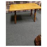 Rectangular Wooden Coffee Table with Turned Legs