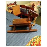 Vintage Wooden Rocking Horse Toy