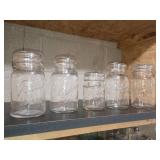 Five Glass Canning Jars Ball and Atlas
