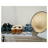 Three Pairs Shoes and Straw Hat Lot