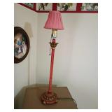 25" Pink and Gold colored Table Lamp with Shade