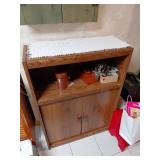 Wooden Storage Stand With Cabinet Doors