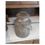 Metal Milk Can with Handle and Lid