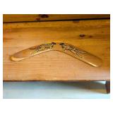Australian Hardwood Boomerang, Hand-Painted