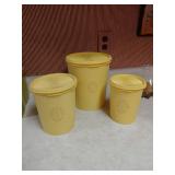 Tupperware Yellow Canister Set of 3