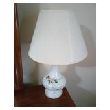 16" Hand-Painted Floral Table Lamps