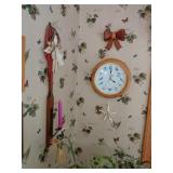 Bird Motif Wall Clock with Decor