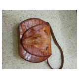 Genuine Alligator Taxidermy Shoulder Bag