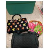 Three Handbags: Embroidered, Bermuda, Thirty-One