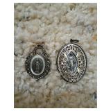 Stamped Sterling Virgin Mary Medals