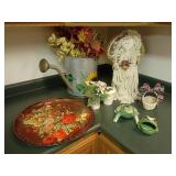 Decorative Home Decor Lot With Frog Figurines