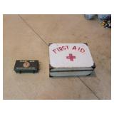 Two Vintage First Aid Boxes, Large and Small