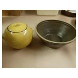 Two Ceramic Kitchen Vessels With Lid