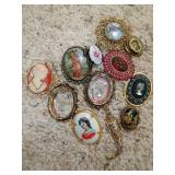 Cameo and Portrait Brooch Collection