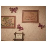 Framed Nursery Prints and Butterfly Wall Decor