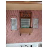 Vintage Dubl Handi Washboard and Graters Set