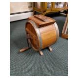 Antique Wooden Hand-Crank Barrel Butter Churn