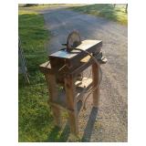 Motor powered grinder wheel table