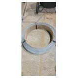 Wheel of three quarter inch white metal strip