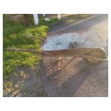 Metal wheel barrow with small motor