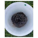 Bucket of tire chains