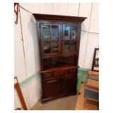 Wood Corner Cabinet With Glass Doors