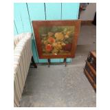 Vintage Folding Table With Floral Top
