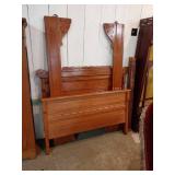 Oak Full Bed Frame, 57in Wide