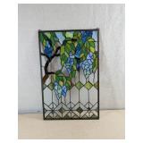 Stained Glass Wisteria Panel, 13.5x21in