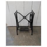 White USA Cast Iron Treadle Sewing Base