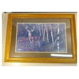Kim Norlien Signed Deer Print Framed Art