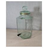 Hexagonal Glass Beverage Dispenser, 17in Tall