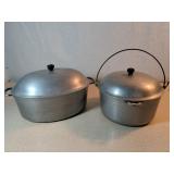 Vintage Majestic Cookware Aluminum Dutch Ovens, 2