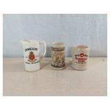 Three Decorative Drink Steins