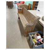 Antique 6ft Wooden Church Pew Bench
