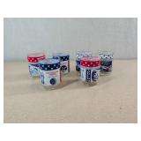 Six Apollo 11-13 Moon Landing Glasses