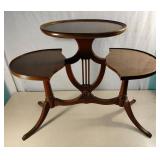 Mersman 713 Lyre Table with Triple Tier Shelves